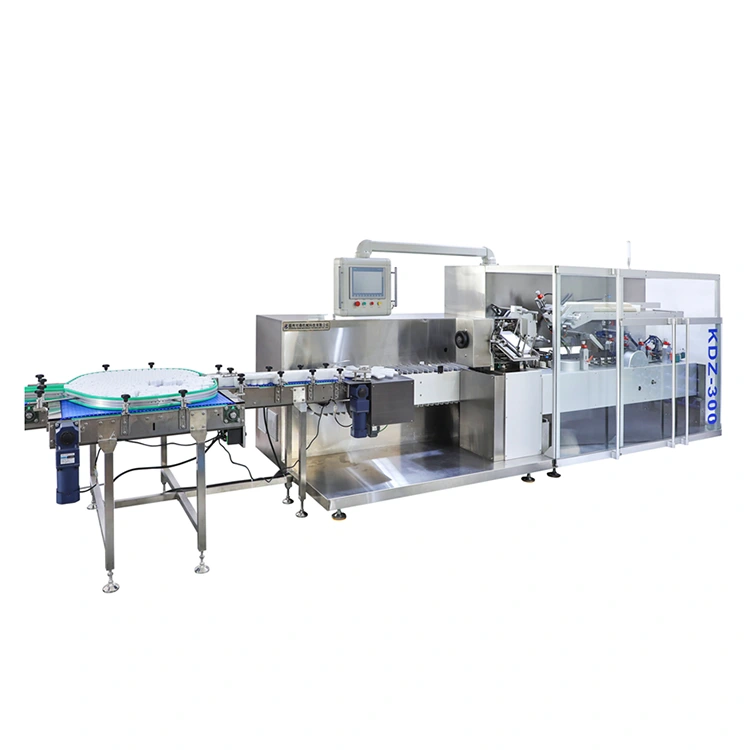 Máquina automática de estuchado de botellas de medicamentos