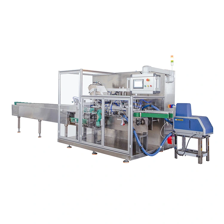 Máquina estuchadora horizontal multifuncional automática