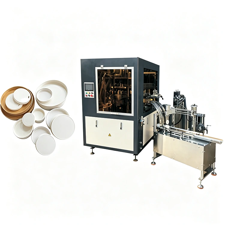Máquina automática de tapas de vasos de papel